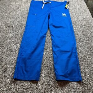 Kentucky Wildcats Scrub Pants Royal Blue UK Logo Comfort Fit NEW With Tags